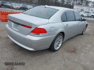 2005 BMW 7 Series 745Li with VIN WBAGN63545DS59047, listed as a IAAI auction lot 41802442 with Not Provided miles and . Bid and sale history available at carsss.com. Image 4.