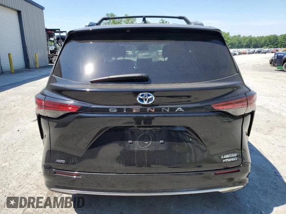 2022 Toyota Sienna Limited with VIN 5TDZSKFC4NS064982, listed as a Copart auction lot 57574594 with 28,142 mi miles and Salvage Title. Bid and sale history available at carsss.com. Image 6.
