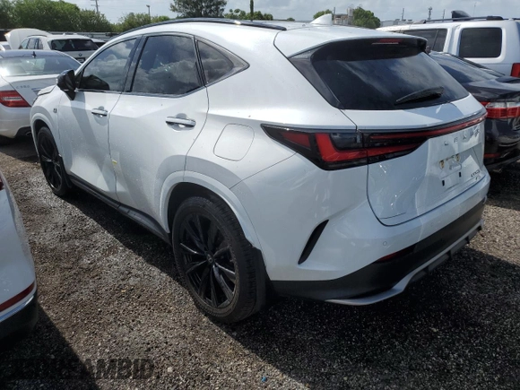 2023 Lexus NX with VIN 2T2KGCEZ2PC028150, listed as a Copart auction lot 61167724 with 11,327 mi miles and Non Repairable. Bid and sale history available at carsss.com. Image 2.