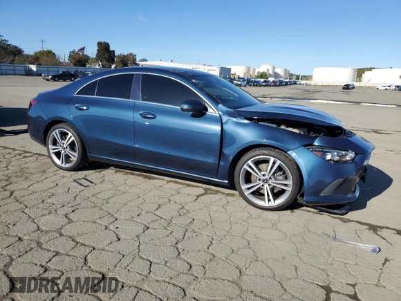 2020 Mercedes-Benz CLA 250 with VIN WDD5J4GB7LN066737, listed as a Copart auction lot 51525425 with 34,530 mi miles and Salvage Title. Bid and sale history available at DreamBid. Image 4.