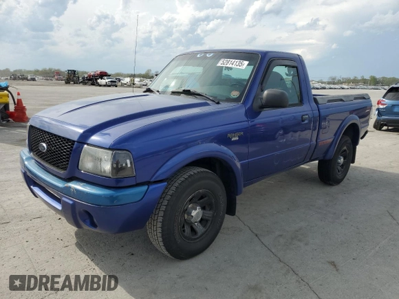 2002 Ford Ranger XL with VIN 1FTYR10U02PB37452, listed as a Copart auction lot 52814135 with 227,375 mi miles and Salvage Title. Bid and sale history available at carsss.com. Image 1.