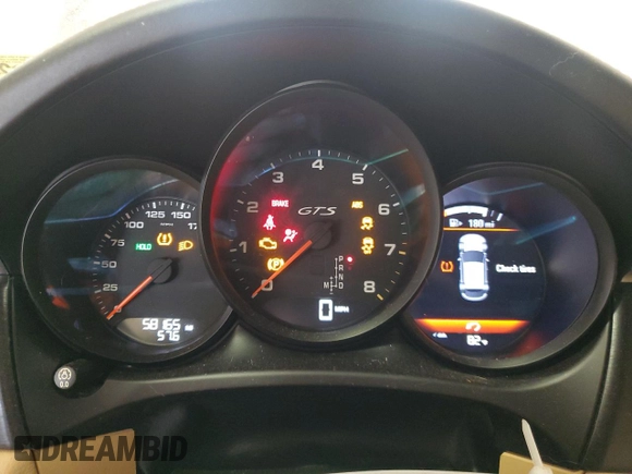 2018 Porsche Macan GTS with VIN WP1AG2A50JLB61808, listed as a Copart auction lot 59893815 with 58,165 mi miles and Salvage title. Bid and sale history available at DreamBid. Image 9.