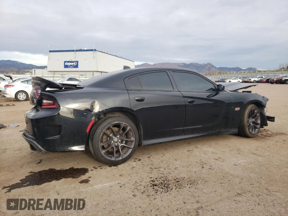 2020 Dodge Charger Scat Pack z VIN 2C3CDXGJXLH184652, wystawiony jako Copart lot #52308345 z przebiegiem 59 147 mil mil oraz Szkoda całkowita • Salvage title. Historia ofert i sprzedaży dostępna na DreamBid. Obrazek 3.