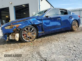2017 Infiniti Q50 Red Sport 400 with VIN JN1FV7AP0HM851061, listed as a Copart auction lot 62009195 with Not provided miles and Clean title. Bid and sale history available at DreamBid. Image 1.
