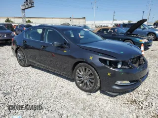 2016 Acura RLX Tech Pkg with VIN JH4KC1F53GC001160, listed as a Copart auction lot 70796374 with 104,174 mi miles and Salvage Title. Bid and sale history available at carsss.com. Image 4.