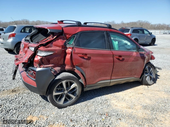 2021 Hyundai Kona Limited with VIN KM8K3CA54MU633381, listed as a Copart auction lot 46872695 with 0 mi miles and Salvage Title. Bid and sale history available at carsss.com. Image 3.