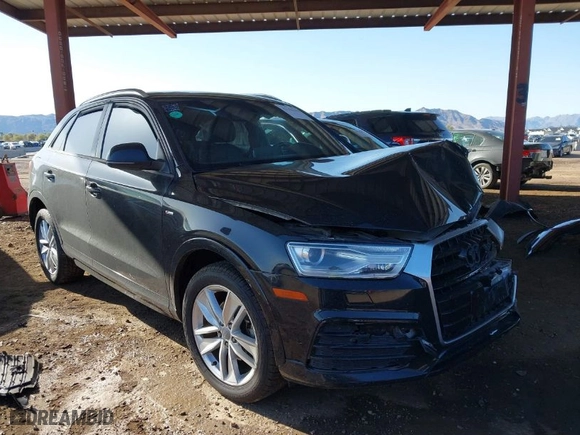 2018 Audi Q3 Premium with VIN WA1BCCFS5JR007740, listed as a IAAI auction lot 41763415 with 73,934 mi miles. Bid and sale history available at carsss.com. Image 1.