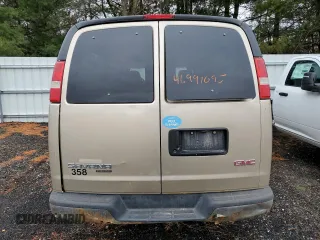 2008 GMC Savana with VIN 1GJHG39K481190033, listed as a Copart auction lot 46991095 with 80,625 mi miles and Clean Title. Bid and sale history available at carsss.com. Image 6.
