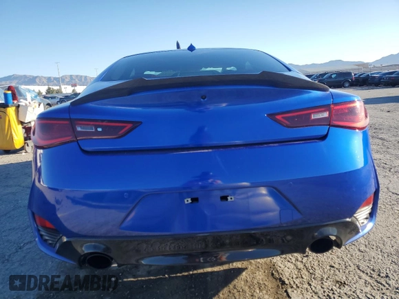 2018 Infiniti Q60 Sport with VIN JN1EV7EL5JM391193, listed as a Copart auction lot 56533725 with 77,368 mi miles and Salvage title. Bid and sale history available at DreamBid. Image 6.