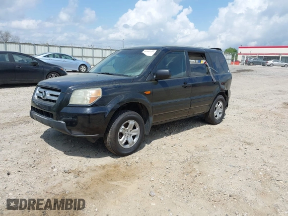 2006 Honda Pilot LX z VIN 5FNYF28106B030085, wystawiony jako IAAI lot #41953259 z przebiegiem Nie podano mil oraz . Historia ofert i sprzedaży dostępna na DreamBid. Obrazek 2.