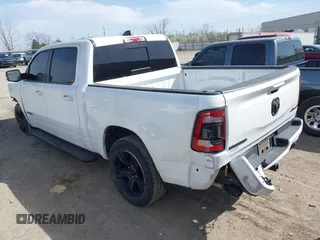 2021 Ram 1500 Big Horn with VIN 1C6SRFFT0MN521027, listed as a IAAI auction lot 41830596 with 55,013 mi miles and . Bid and sale history available at DreamBid. Image 3.