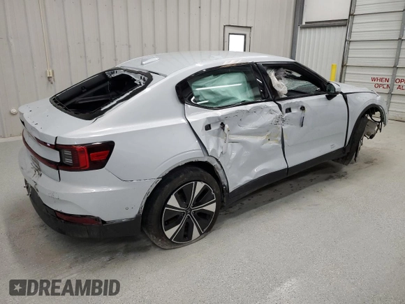 2023 Polestar 2 with VIN YSMED3KA9PL149215, listed as a Copart auction lot 80051514 with 0 mi miles and Non Repairable. Bid and sale history available at carsss.com. Image 3.