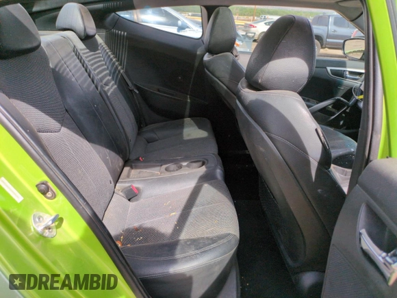 2012 Hyundai Veloster w/Black Int with VIN KMHTC6AD9CU048226, listed as a Copart auction lot 58824755 with 107,255 mi miles and Salvage title. Bid and sale history available at DreamBid. Image 10.
