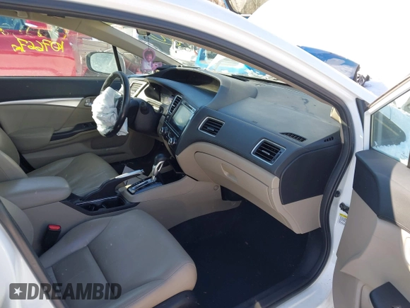 2015 Honda Civic EX-L with VIN 19XFB2F98FE040252, listed as a IAAI auction lot 41617619 with 107,667 mi miles and . Bid and sale history available at DreamBid. Image 5.