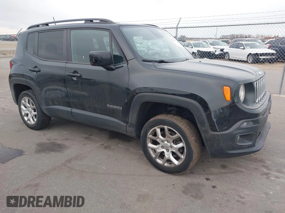 2018 Jeep Renegade Latitude with VIN ZACCJBBB4JPJ07324, listed as a IAAI auction lot 41854706 with 61,257 mi miles and . Bid and sale history available at carsss.com. Image 1.