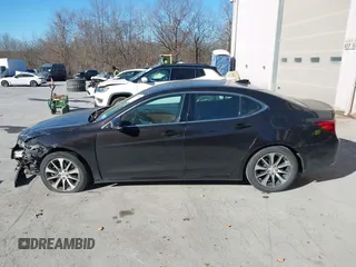 2015 Acura TLX Tech with VIN 19UUB1F51FA014434, listed as a IAAI auction lot 40791595 with 104,757 mi miles. Bid and sale history available at carsss.com. Image 14.