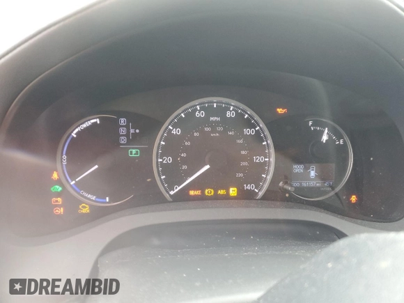 2012 Lexus CT 200h with VIN JTHKD5BH5C2058870, listed as a Copart auction lot 44373015 with 161,157 mi miles and Salvage Title. Bid and sale history available at carsss.com. Image 9.