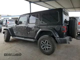 2024 Jeep Wrangler Sahara with VIN 1C4PJXEG0RW369476, listed as a Copart auction lot 49054345 with 816 mi miles and Salvage title. Bid and sale history available at DreamBid. Image 2.