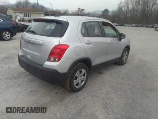 2016 Chevrolet Trax LS with VIN 3GNCJKSB1GL254664, listed as a IAAI auction lot 41196076 with 153,205 mi miles. Bid and sale history available at carsss.com. Image 4.