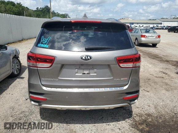 2016 Kia Sorento SXL with VIN 5XYPK4A18GG028124, listed as a Copart auction lot 59665324 with 63,502 mi miles and Salvage Title. Bid and sale history available at carsss.com. Image 6.