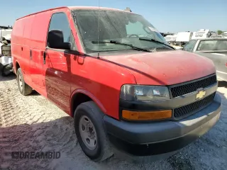 2018 Chevrolet Express Cargo Van with VIN 1GCWGAFPXJ1342146, listed as a Copart auction lot 74433064 with 107,698 mi miles and Salvage Title. Bid and sale history available at carsss.com. Image 4.