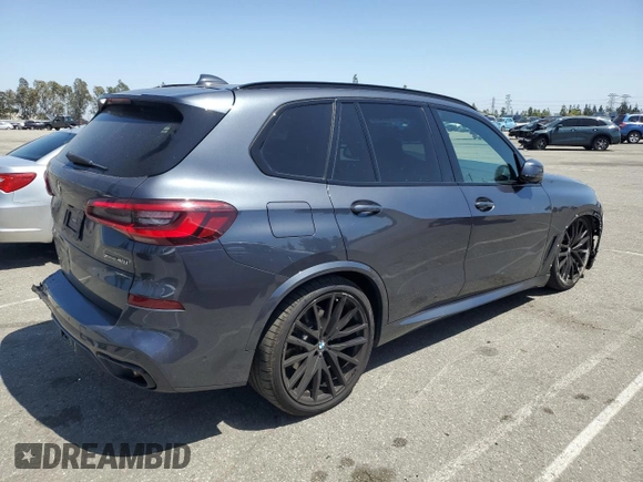 2021 BMW X5 xDrive40i with VIN 5UXCR6C06M9H65380, listed as a Copart auction lot 57445405 with 33,916 mi miles and Salvage title. Bid and sale history available at DreamBid. Image 3.
