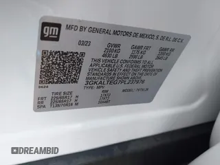 2023 GMC Terrain SLE with VIN 3GKALTEG7PL237976, listed as a IAAI auction lot 42165476 with 28,667 mi miles and . Bid and sale history available at carsss.com. Image 9.