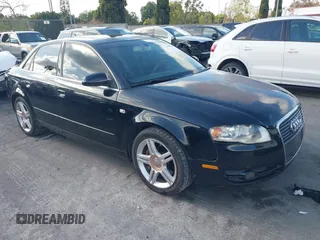 2007 Audi A4 2.0T with VIN WAUAF78E07A063080, listed as a IAAI auction lot 41896271 with 228,307 mi miles. Bid and sale history available at carsss.com. Image 1.
