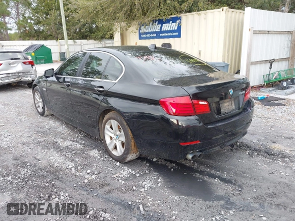 2012 BMW 5 Series 528i with VIN WBAXG5C51CDY28325, listed as a IAAI auction lot 41348221 with 125,039 mi miles. Bid and sale history available at carsss.com. Image 3.