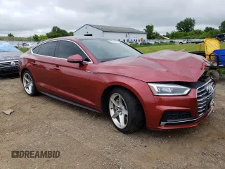 2018 Audi A5 Sportback Premium Plus with VIN WAUENCF54JA006730, listed as a Copart auction lot 57540973 with 87,756 mi miles. Bid and sale history available at carsss.com. Image 4.