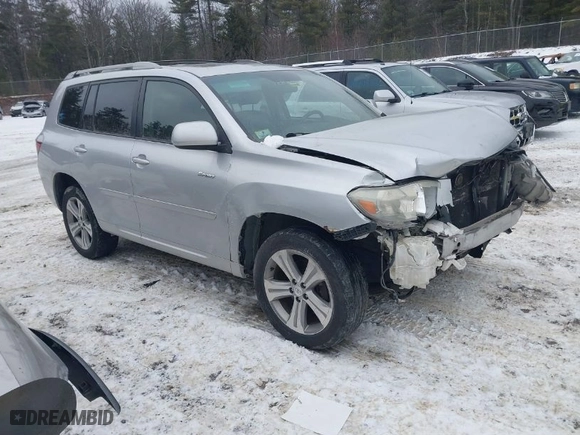 2009 Toyota Highlander Sport with VIN JTEES43A792129068, listed as a IAAI auction lot 41307395 with 257,807 mi miles. Bid and sale history available at carsss.com. Image 1.