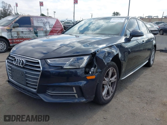2018 Audi A4 Premium with VIN WAUKMAF42JA146373, listed as a IAAI auction lot 41276588 with 107,063 mi miles. Bid and sale history available at carsss.com. Image 16.