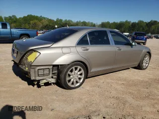 2007 Mercedes-Benz S 550 with VIN WDDNG71X07A053622, listed as a Copart auction lot 53254235 with 147,010 mi miles and Salvage Title. Bid and sale history available at DreamBid. Image 3.