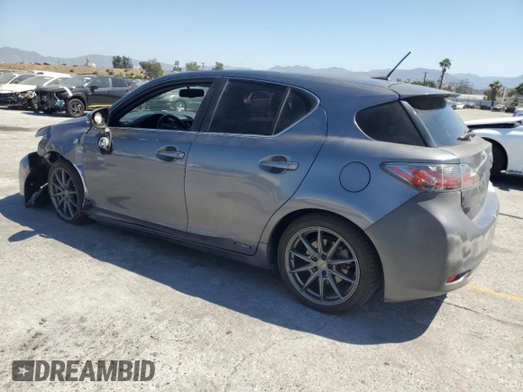 2012 Lexus CT 200h with VIN JTHKD5BH8C2116437, listed as a Copart auction lot 57914565 with 110,327 mi miles and Salvage title. Bid and sale history available at DreamBid. Image 2.