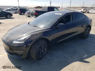 2023 Tesla Model 3 with VIN 5YJ3E1EA3PF705022, listed as a Copart auction lot 73424804 with 21,789 mi miles and Salvage Title. Bid and sale history available at carsss.com. Image 1.