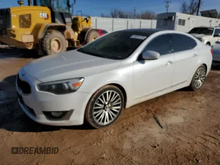 2014 Kia Cadenza Premium with VIN KNALN4D79E5131335, listed as a Copart auction lot 44814715 with 121,479 mi miles and Salvage Title. Bid and sale history available at carsss.com. Image 1.