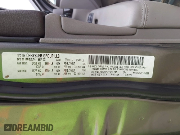 2013 Jeep Grand Cherokee Laredo with VIN 1C4RJEAG2DC571569, listed as a IAAI auction lot 41100518 with 98,265 mi miles. Bid and sale history available at carsss.com. Image 9.