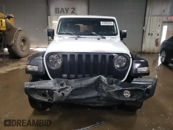 2022 Jeep Wrangler Unlimited Sport S with VIN 1C4HJXDG4NW180085, listed as a Copart auction lot 87685325 with 53,586 mi miles and Salvage Title. Bid and sale history available at DreamBid. Image 5.