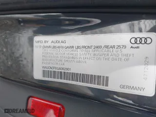 2018 Audi A5 Sportback Prestige with VIN WAUCNCF50JA062901, listed as a IAAI auction lot 41566220 with 98,852 mi miles. Bid and sale history available at carsss.com. Image 9.