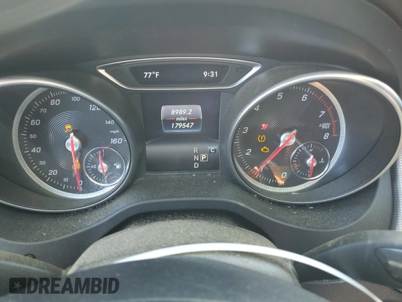 2018 Mercedes-Benz CLA with VIN WDDSJ4EB2JN639546, listed as a Copart auction lot 52007175 with 179,547 mi miles and Salvage Title. Bid and sale history available at carsss.com. Image 9.