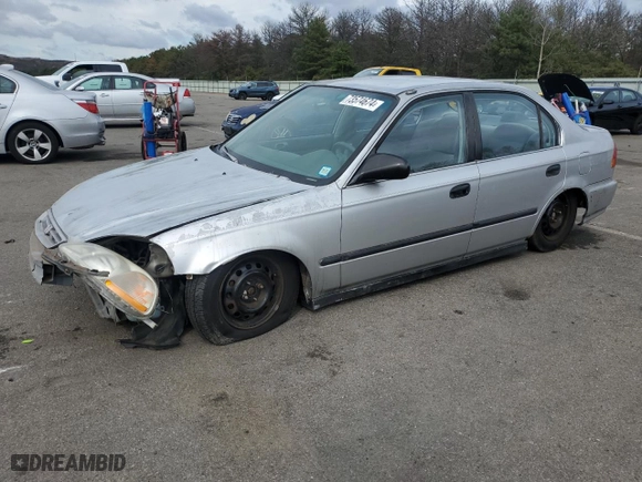 1998 Honda Civic LX with VIN 2HGEJ6673WH553872, listed as a Copart auction lot 73574674 with 180,070 mi miles and Salvage Title. Bid and sale history available at carsss.com. Image 1.