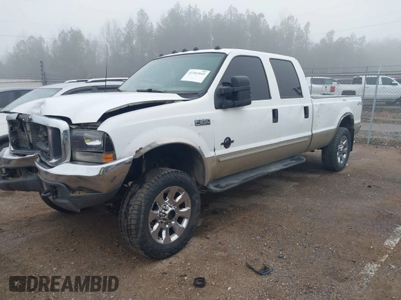 2000 Ford Super Duty F-250 XL with VIN 1FTNW21F7YEE45983, listed as a IAAI auction lot 41501845 with 329,488 mi miles. Bid and sale history available at carsss.com. Image 2.