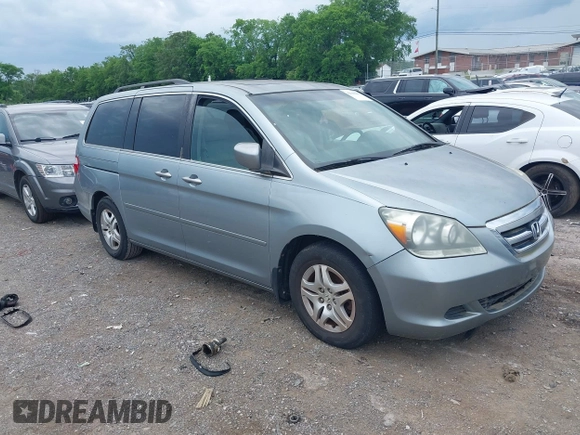 2007 Honda Odyssey EX-L with VIN 5FNRL38627B055862, listed as a IAAI auction lot 42148442 with 225,627 mi miles. Bid and sale history available at carsss.com. Image 1.