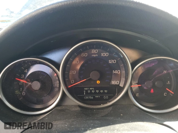 2006 Acura RL with VIN JH4KB16566C006869, listed as a Copart auction lot 50786035 with 139,756 mi miles and Salvage title. Bid and sale history available at DreamBid. Image 9.