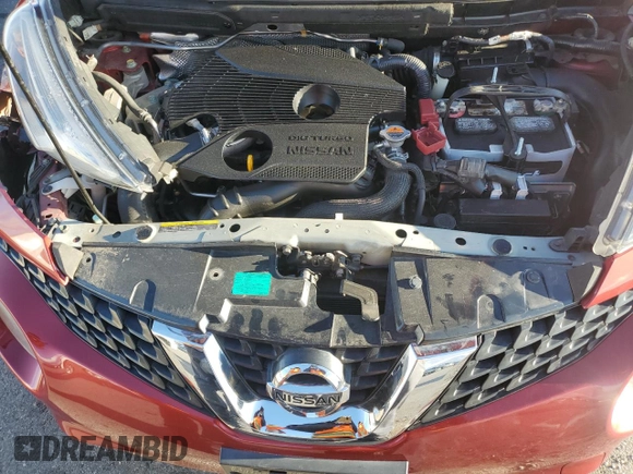 2015 Nissan Juke S with VIN JN8AF5MR6FT505058, listed as a Copart auction lot 45673585 with 96,223 mi miles and Salvage Title. Bid and sale history available at DreamBid. Image 14.