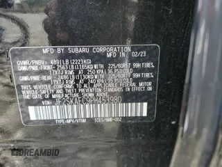 2023 Subaru Forester Premium with VIN JF2SKAEC9PH453980, listed as a Copart auction lot 61083445 with Not provided miles and Salvage title. Bid and sale history available at DreamBid. Image 13.