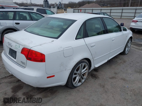 2008 Audi A4 2.0T with VIN WAUDF78E58A046158, listed as a IAAI auction lot 41510500 with 103,664 mi miles and . Bid and sale history available at DreamBid. Image 4.