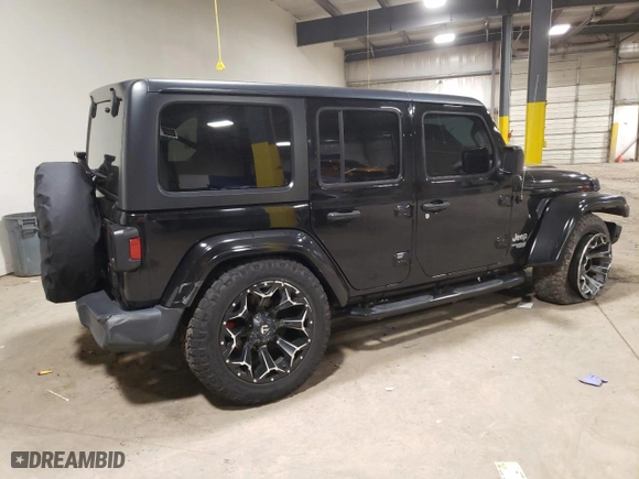 2018 Jeep Wrangler Unlimited Sport with VIN 1C4HJXDGXJW162958, listed as a Copart auction lot 38131504 with 46,242 mi miles and Salvage Title. Bid and sale history available at carsss.com. Image 3.