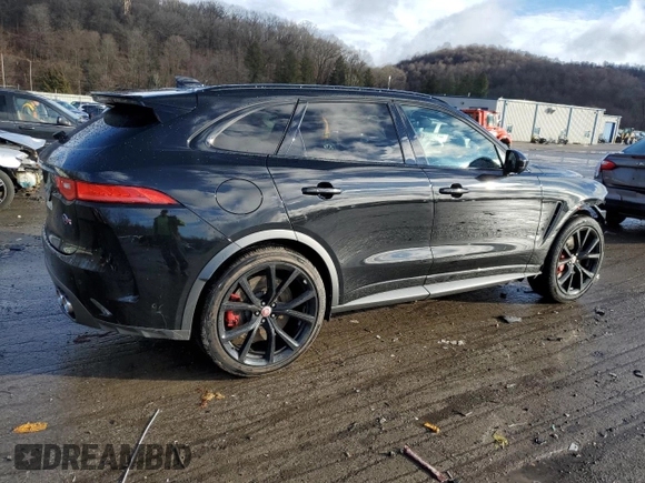 2019 Jaguar F-Pace SVR with VIN SADCZ2EEXKA606569, listed as a Copart auction lot 81816513 with 33,532 mi miles and . Bid and sale history available at DreamBid. Image 3.
