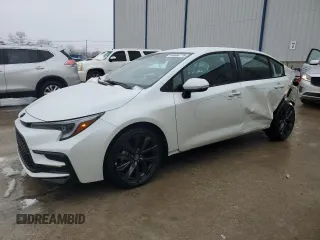 2025 Toyota Corolla SE with VIN 5YFS4MCE7SP226427, listed as a Copart auction lot 44606775 with 202 mi miles and Salvage Title. Bid and sale history available at carsss.com. Image 1.